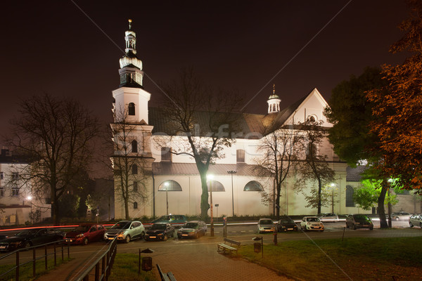 Foto d'archivio: Chiesa · notte · cracovia · Polonia · barocco · architettura