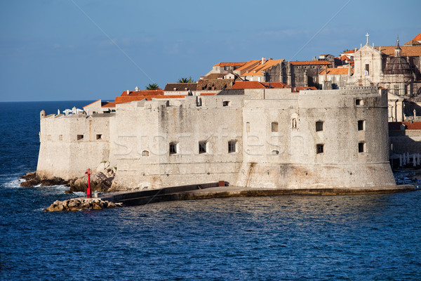 Dubrovnik alten Stadt Befestigung Meer Kroatien Stock foto © rognar