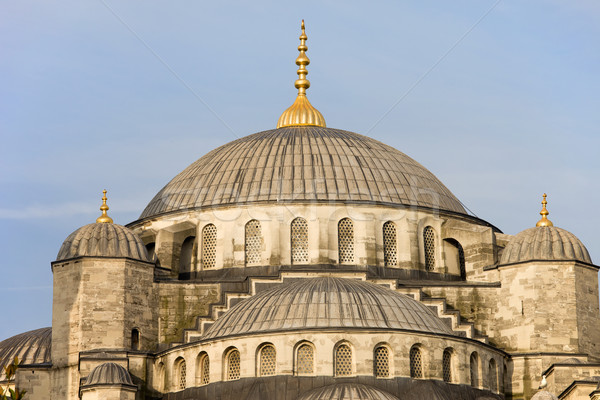 Kék mecset kupola közelkép Isztambul Törökország Stock fotó © rognar