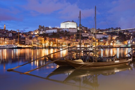 City of Porto by Night in Portugal Stock photo © rognar