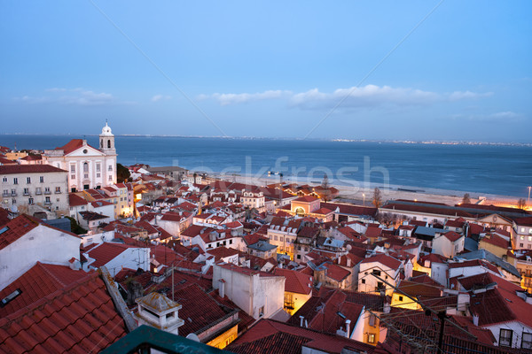 Lisbon Cityscape in the Evening Stock photo © rognar