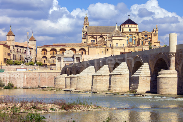 Mezquita and Roman Bridge in Cordoba Stock photo © rognar