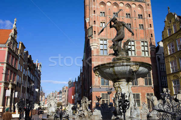 Neptune Fountain in Gdansk Stock photo © rognar