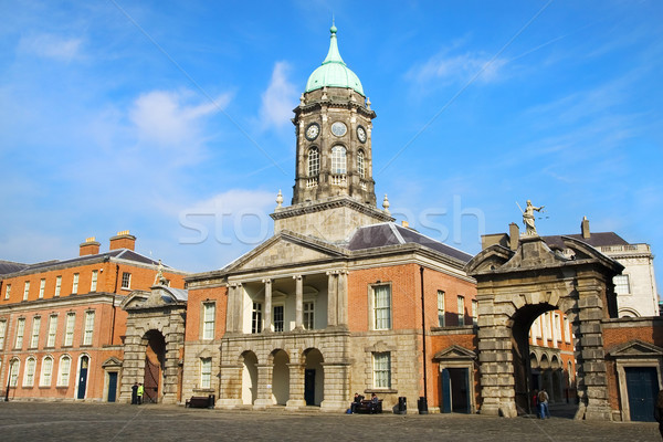 Dublino castello Irlanda cielo città blu Foto d'archivio © rognar