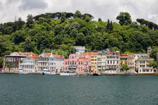 Houses Along The Bosphorus Strait Stock photo © rognar