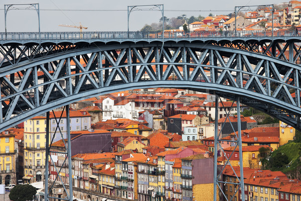 市 ポルトガル アーチ 橋 歴史的な建物 旧市街 ストックフォト © rognar