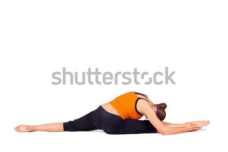 Fit Woman Practicing Yoga Stock photo © rognar