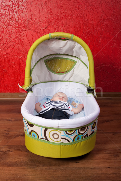 Baby Sleeping in a Stroller Stock photo © rognar