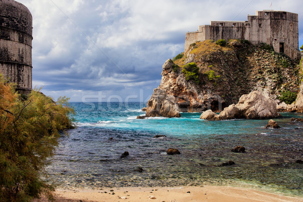 Dubrovnik fort malowniczy morza starówka Zdjęcia stock © rognar