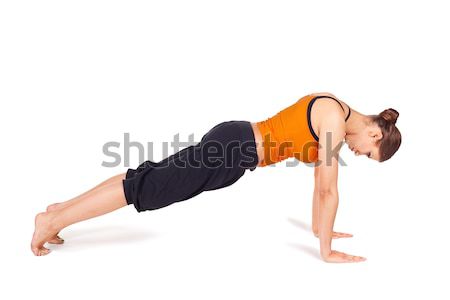 Fit Attractive Woman Practicing Yoga Pose Stock photo © rognar