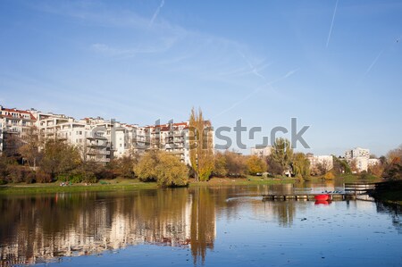 Appartement maisons lac Varsovie complexe parc [[stock_photo]] © rognar