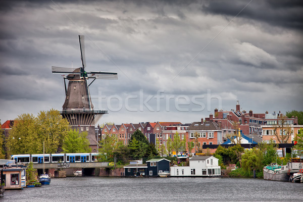 The Gooyer Windmill in the City of Amsterdam Stock photo © rognar