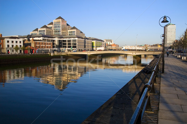 Dublin Morgengrauen Stadtbild Irland Business Haus Stock foto © rognar