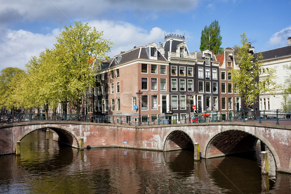 Canal Houses in Amsterdam Stock photo © rognar