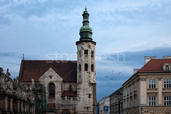 St. Andrew's Church in Krakow at Dusk Stock photo © rognar