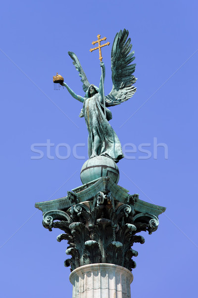Stock photo: Archangel Gabriel Statue in Budapest