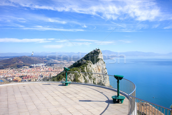 Gibraltar rock punkt widoku górę daleko Zdjęcia stock © rognar