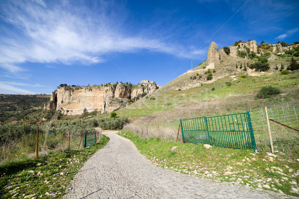 Andaluzja Hiszpania wiejski drogowego sceniczny Zdjęcia stock © rognar