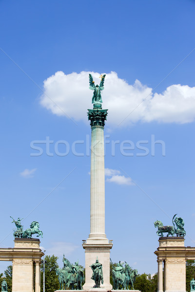 Budapest Hongrie statue colonne inférieur [[stock_photo]] © rognar