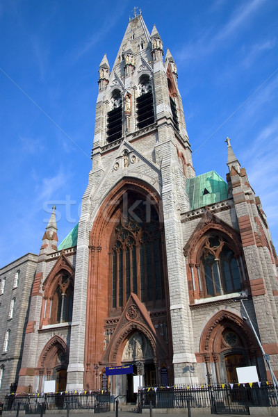 Spur Kirche Dublin Irland Himmel Gebäude Stock foto © rognar