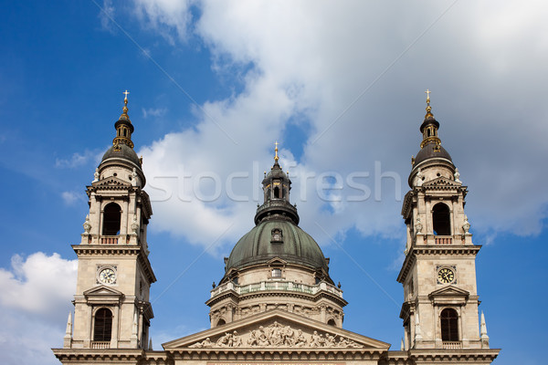 St. Stephen's Basilica Dome and Bell Towers Stock photo © rognar