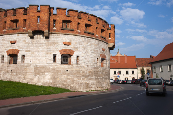 Wawel Royal Castle Fortification in Krakow Stock photo © rognar