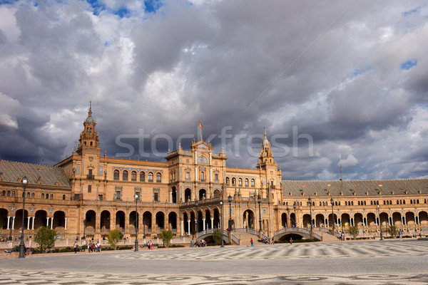 Platz Spanien Region Wiederbelebung architektonisch Stil Stock foto © rognar