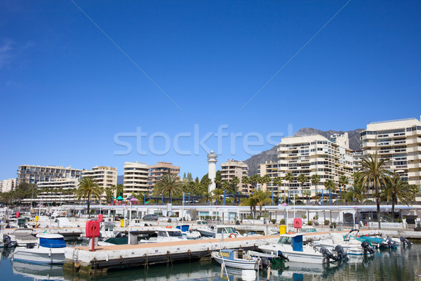 Marina and Apartment Buildings in Marbella Stock photo © rognar