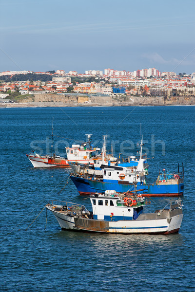 Fishing Boats on the Atlantic Ocean in Portugal Stock photo © rognar