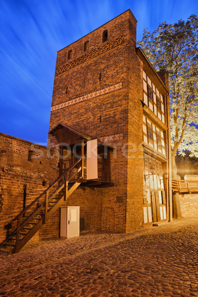 Leaning Tower by Night in Torun Stock photo © rognar