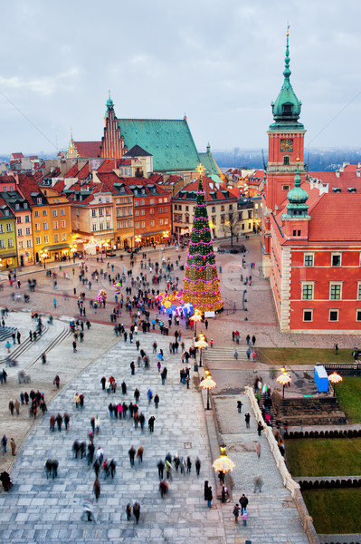 Castle Square in the Old Town of Warsaw Stock photo © rognar