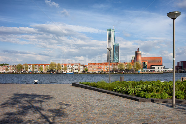 Rotterdam horizonte río paseo ciudad nuevos Foto stock © rognar