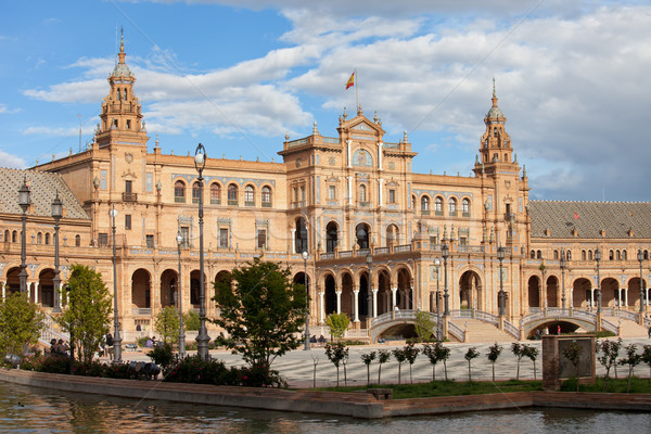 Platz Spanien Wiederbelebung architektonisch Stil Gebäude Stock foto © rognar