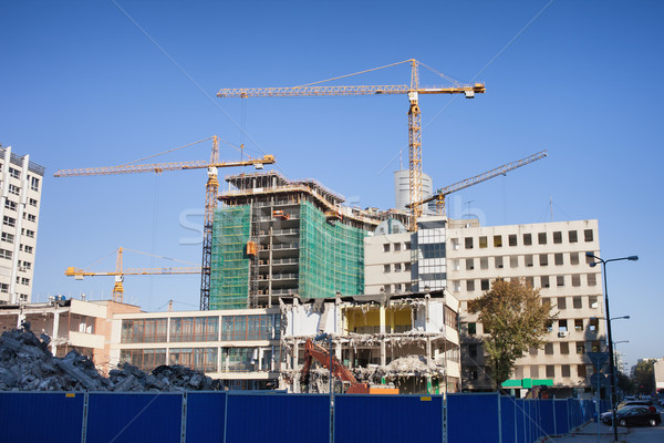 Construção Varsóvia escritório edifícios Foto stock © rognar