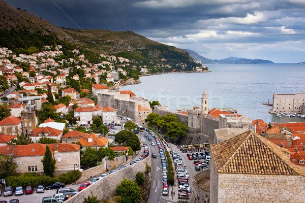 Stadt Dubrovnik Stadtbild Meer Kroatien Haus Stock foto © rognar