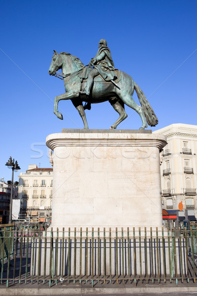 Statue of King Charles III in Madrid Stock photo © rognar