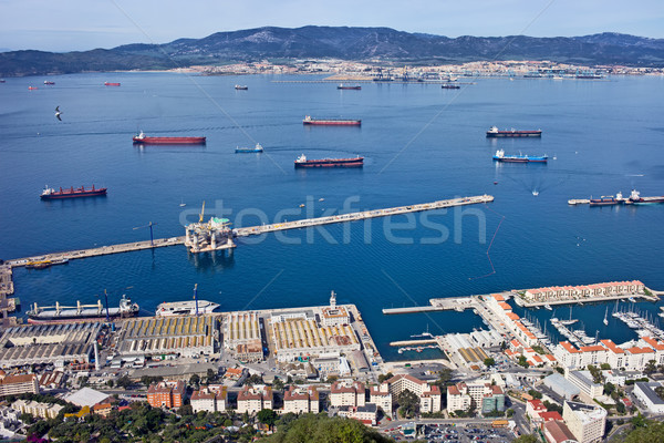 Gibraltar powyżej miasta Hiszpania horyzoncie Zdjęcia stock © rognar