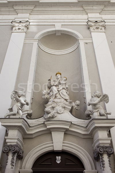 Kerk Boedapest religieuze buitenkant 18e eeuw Hongarije Stockfoto © rognar
