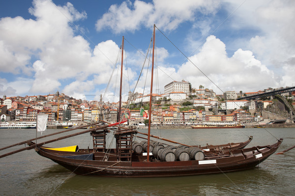 Rivière vue vieux ville Portugal traditionnel Photo stock © rognar