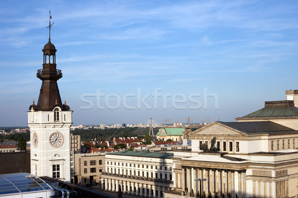 Varsavia cityscape Polonia primo piano teatro Foto d'archivio © rognar