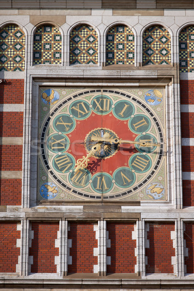 Clock on the Amsterdam Central Train Station Stock photo © rognar