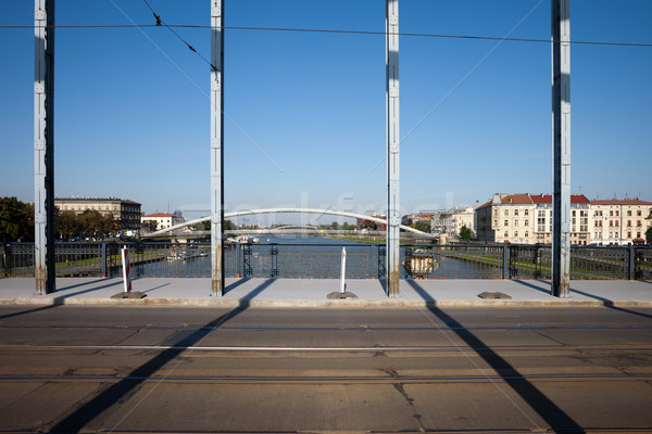 Jozef Pilsudski Bridge in Krakow Stock photo © rognar