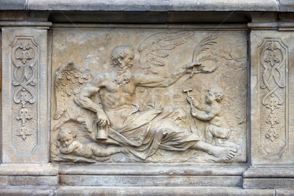 Relief gdansk dumnezeu grec mitologie Imagine de stoc © rognar