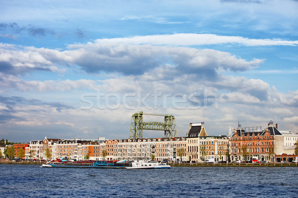 Rotterdam házak folyó kilátás lakás város Stock fotó © rognar