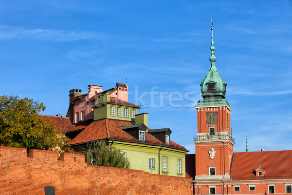 Vieille ville Varsovie Pologne horloge tour royal [[stock_photo]] © rognar