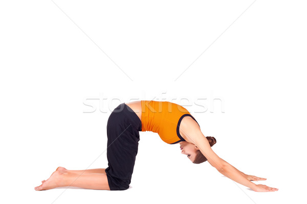 Fit Young Woman Bowing Stock photo © rognar