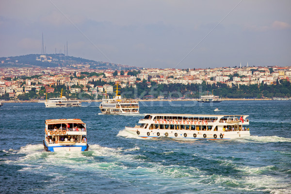 Passenger Boats on Bosphorus Strait Stock photo © rognar