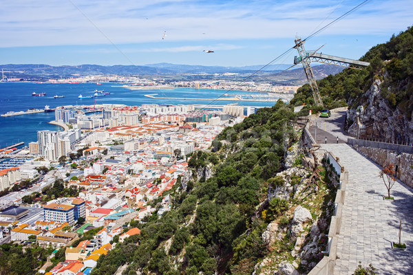 Gibraltar Cityscape malowniczy dekoracje wody Zdjęcia stock © rognar