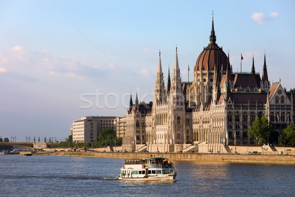 Hongrois parlement bâtiment Budapest danube rivière Photo stock © rognar