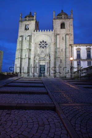 Porto Cathedral by Night in Portugal Stock photo © rognar
